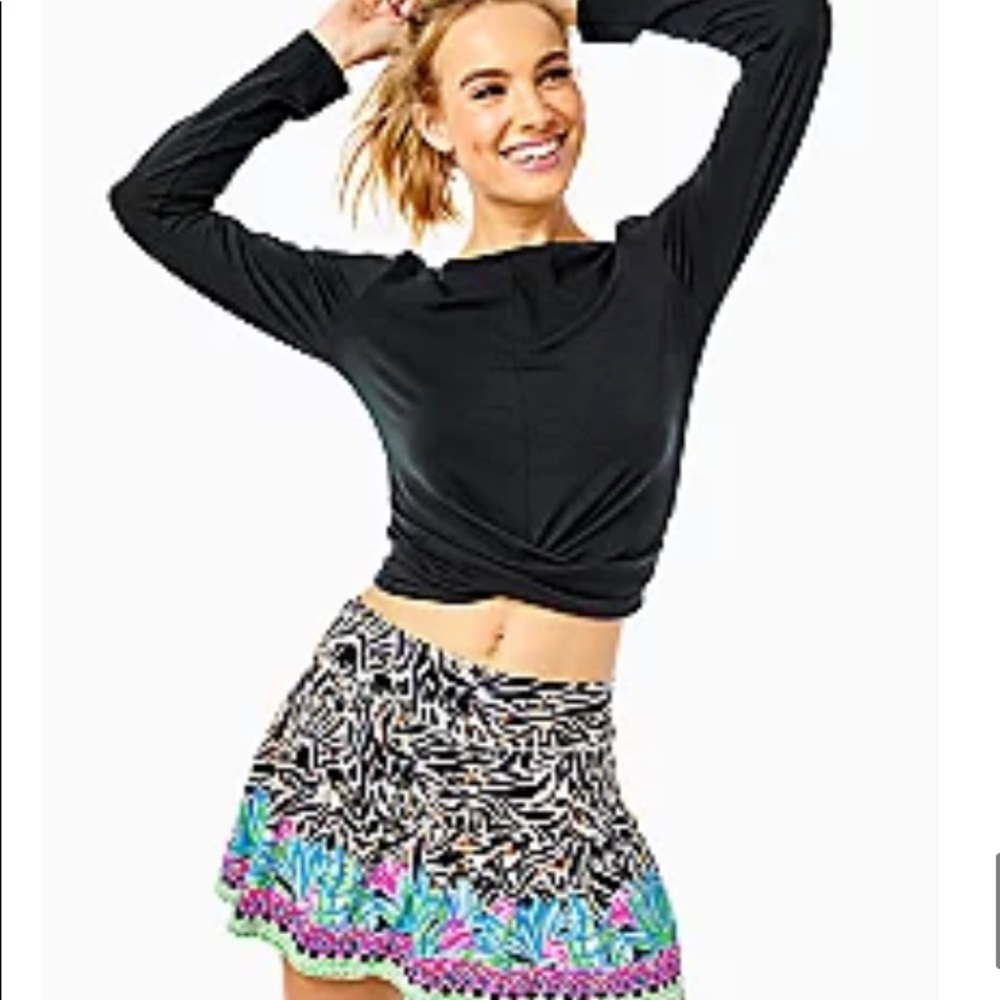 Gardenia Skort UPF 50+ Onyx Can You Zee Me Engineered Luxletic NWT